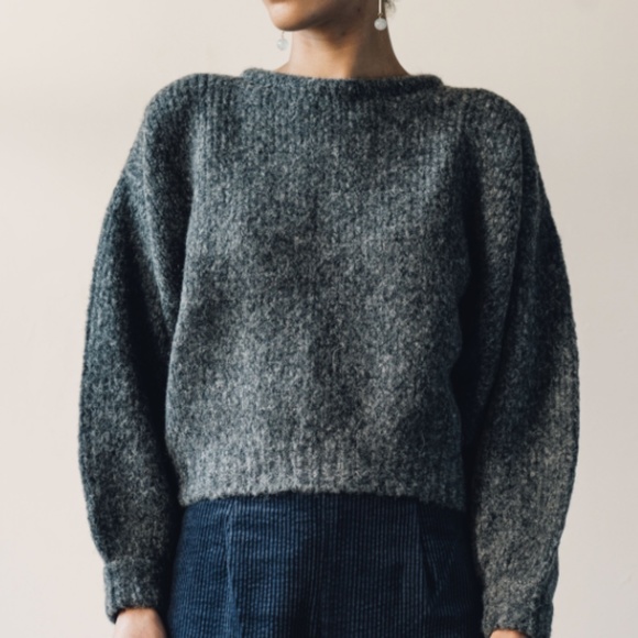 Atelier Delphine Pants - Atelier Delphine Balloon Sleeve Sweater, Charcoal